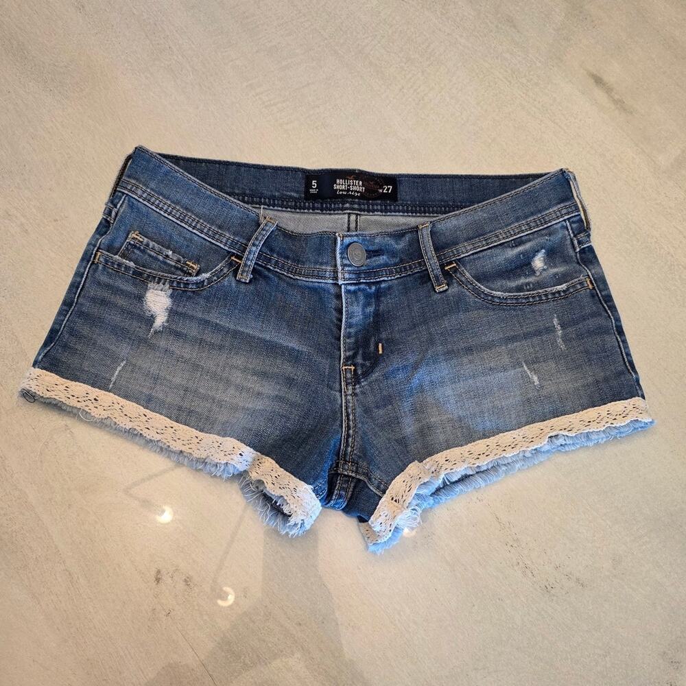 Hollister Short-Short Low Rise Denim Shorts SZ 5